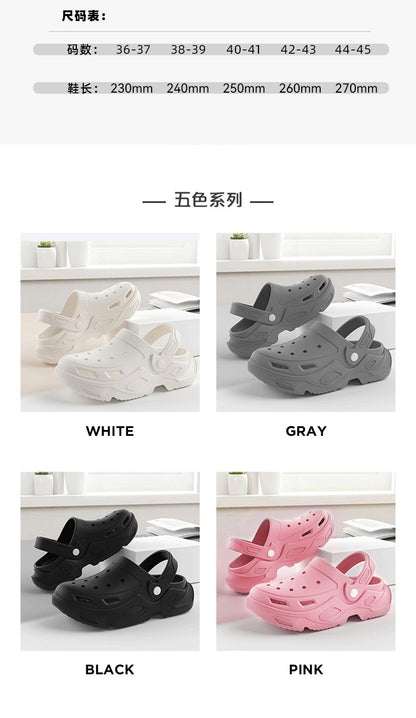 New Clogs Shoes For Women Men Platform High-heeled Outdoor EVA Non-slip Waterproof Sandals Comfortable Soft Heightening Shoes