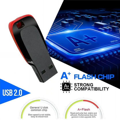 Pendrive USB 2.0 de Alta Velocidade 64GB 32GB 16GB 8GB Memória USB Flash Drives Impermeáveis U Disk 128GB 512GB