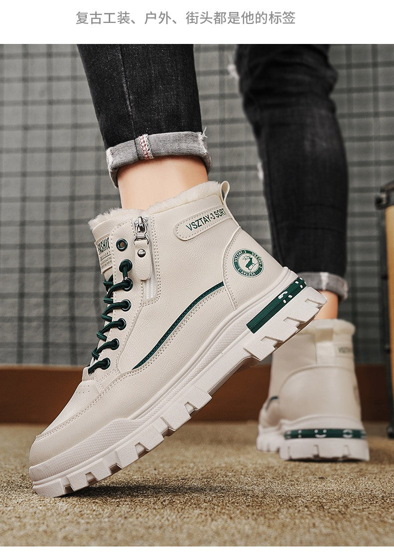 Men's winter warm ankle boots, new anti-slip sports shoes, men's motorcycle snow boots Botas Para Hombre