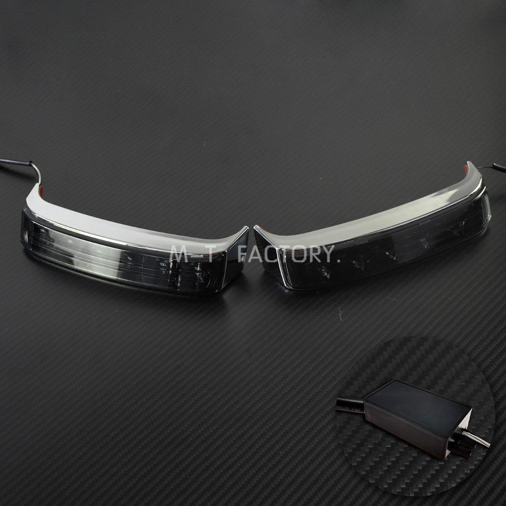 Luz de Seta de Motocicleta Luz de Freio Traseira Alforje Indicadores de Cauda para Harley Street Glide Road King CVO Limited FLHX 2014-2022