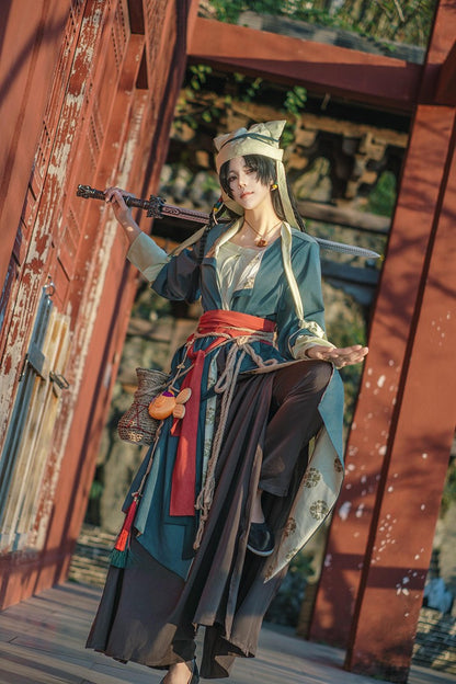 Game Where Winds Meet Yingying Cosplay Costume Ancient Hermit Hero Yingying Hanfu Carnival Convention Event Female Swordsman Set