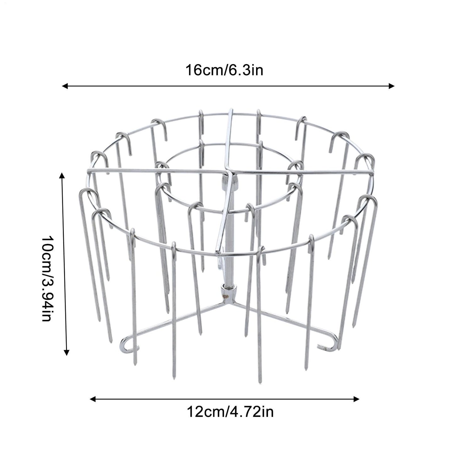 Stainless Steel Grill With 24 Skewers Air Fryer Stand Can Air Fryer Skewer Rack Stainless Steel Wire Rack Kitchen Gadgets Grill