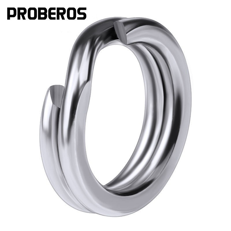 PROBEROS 50 Anéis Divididos para Pesca, Isca Rígida Crank, Prata, Aço Inoxidável 0#-12#, Acessórios Conectores de Pesca, Equipamento