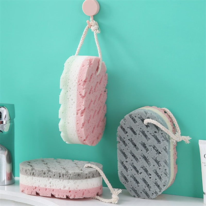 Sponge Bath Ball Shower Rub For Whole Body Exfoliation Massage Brush Scrubber Body Brush Sponge Brush Bathroom 1/2/3PCS