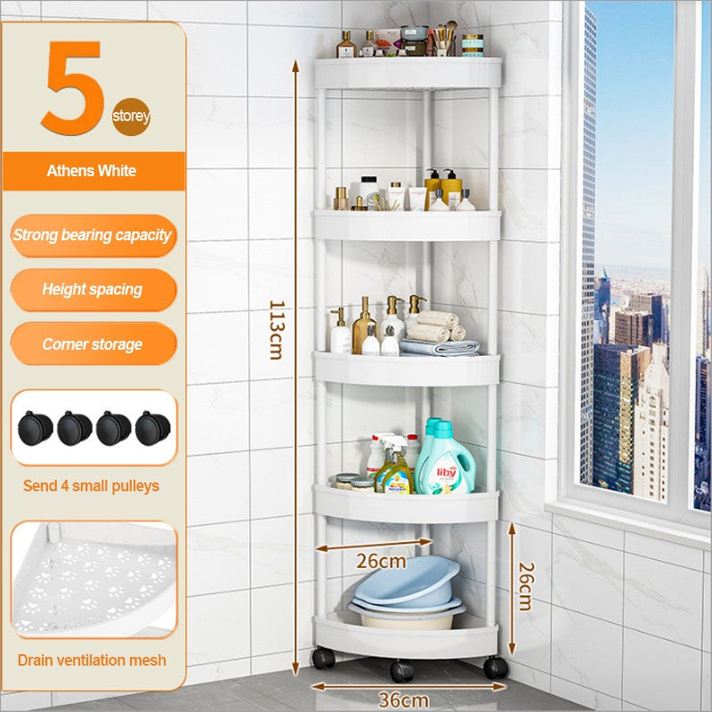 Carrinho de Armazenamento para Banheiro com Rodas, Rack de Armazenamento para Cozinha, Sala de Estar, Alta Capacidade de Carga, Acessórios para Casa