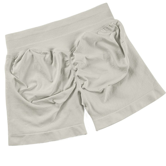 Seamless Shorts for Women Workout Scrunch Hip Lifting Biker Shorts Elastic Solid Color Breathable Tights Gym Running Short