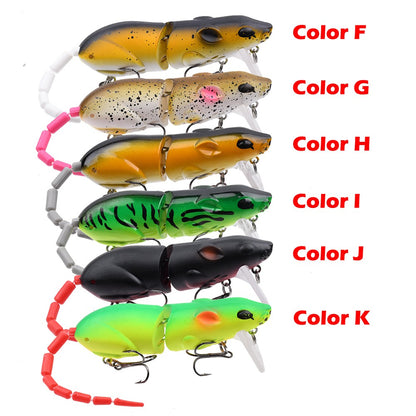 15.5g Mouse Lure Artificial Plastic Mouse Fishing Lure Swimbait Rat Pike Bass Minnow Floatingbaits Fishing Tackle Accessories