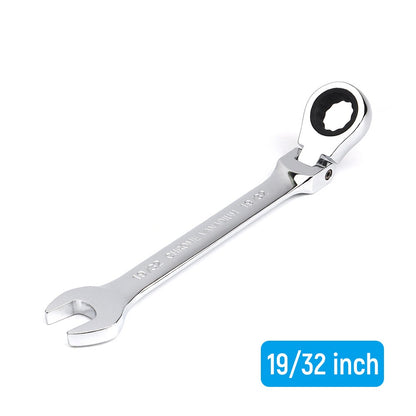Jogo de chaves de catraca de tamanho imperial de 1/4 a 15/16 polegadas, de 1 peça, com cabeça flexível universal, ferramentas manuais para reparo de carros