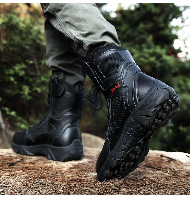 Botas de Segurança Masculinas Impermeáveis para Exteriores com Bico de Aço, Botas de Trabalho Masculinas Antiesmagamento com Bico de Aço, Tamanho 47