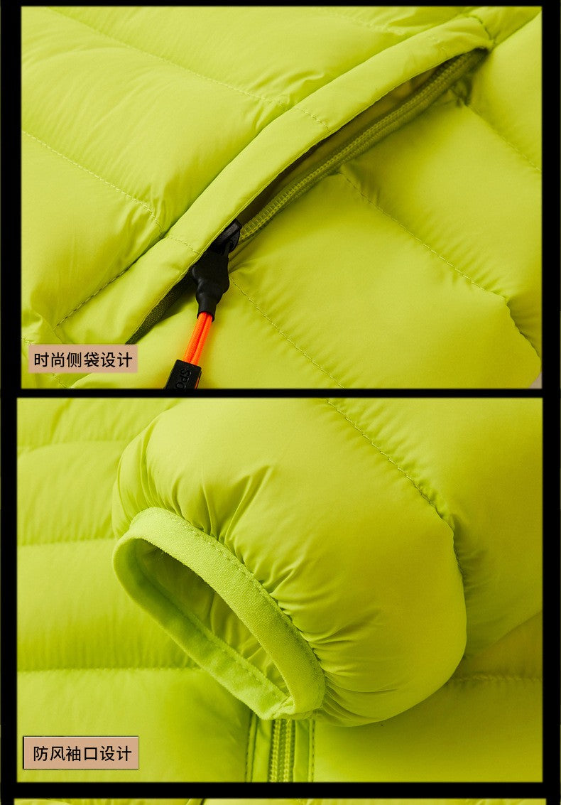 2025 New Men's Lightweight Cotton Jacket for Autumn and Winter - Multiple Colors, Stand-Up Collar & Hooded Design