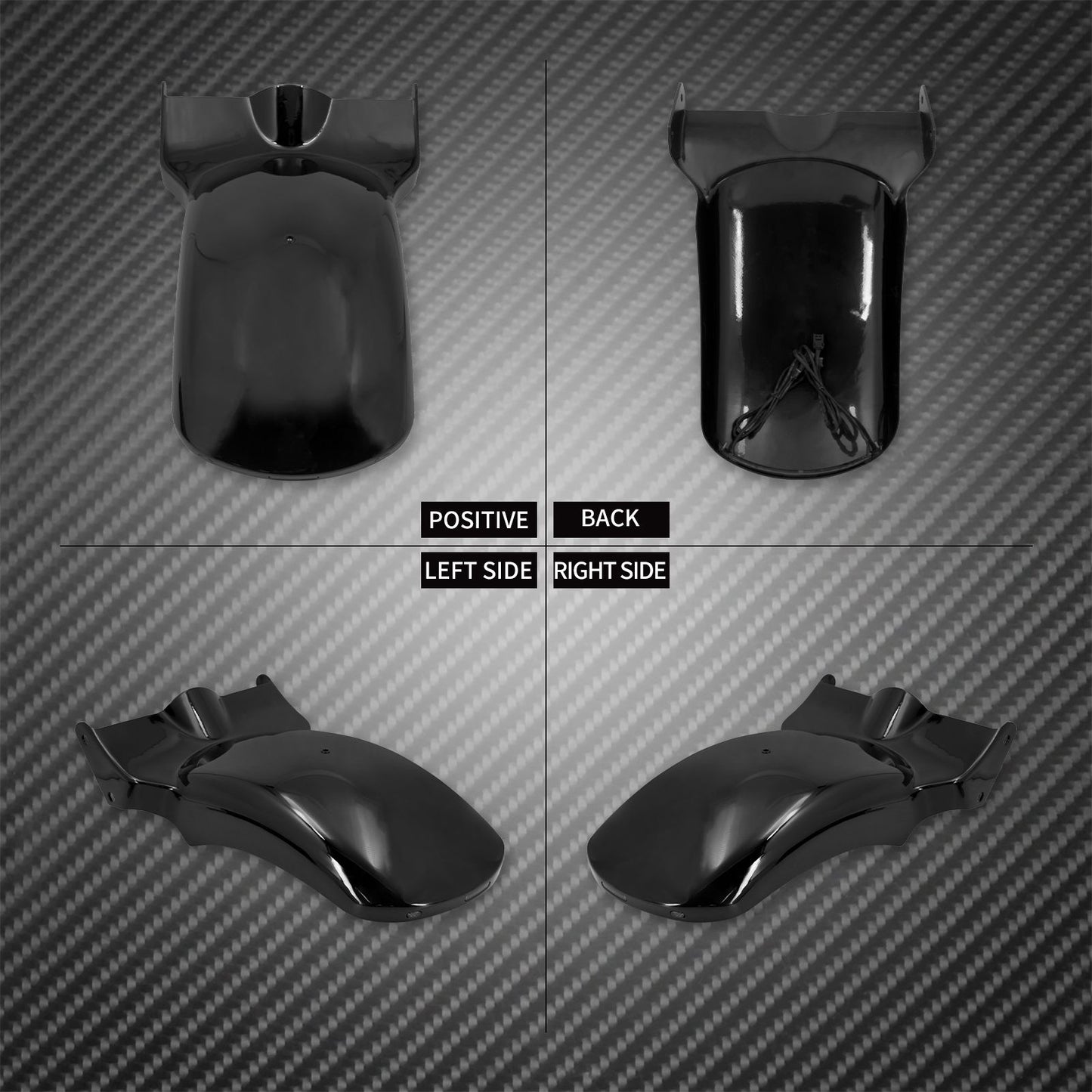 Motorcycle Driver Front Solo Seat With Rear LED Fender Light Mudguard Set For Harley Softail Breakout For Fat Boy FXDR 2018-2023