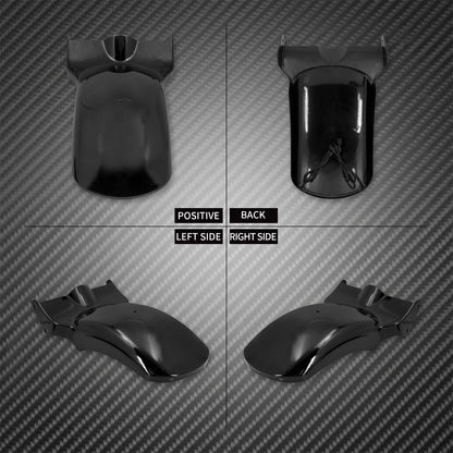 Motorcycle Driver Front Solo Seat With Rear LED Fender Light Mudguard Set For Harley Softail Breakout For Fat Boy FXDR 2018-2023