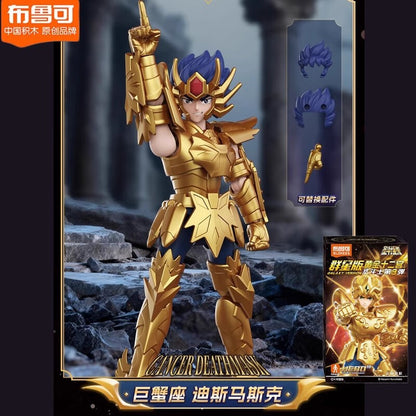 BLOKEES Original Gold Saint Seiya VERSÃO GALAXY V03 Athena Aiolos Mu Milo Aldebaran Aiolia Shaka Dohko Boneco Articulado Brinquedo Presente