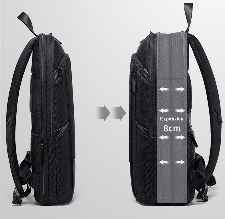 BANGE Laptop Waterproof 15.6" 17.3 Backpack Fashion Male Classic Fashion Travel Moto&Biker Light Scalable Shoulder Bags