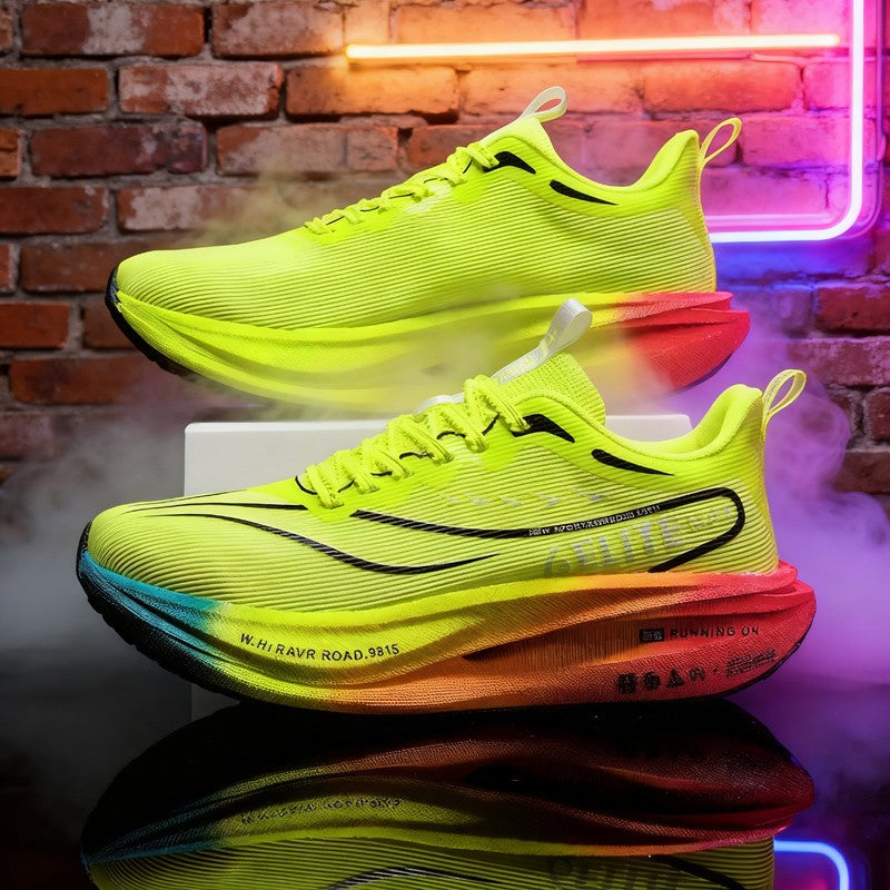 Air Cushion Carbon Plate Running Shoes Jogging Marathon Men Sports Breathable Lightweight Comfortable Nonskid Casual Sneakers