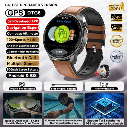 2026 Novo Militar T-Rex 3 Ultra Offline Mapa GPS Smart Watch 4GB Memória 10ATM À Prova D'Água Monitor Cardíaco Esportivo Smartwatch Masculino
