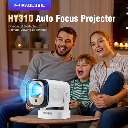 Magcubic HY310 Projetor Android 11 4K Foco Automático Nativo 1080P Nativo 330ANSI Dual Wifi BT5.4 Air Mouse Voz Filmes em Casa ao Ar Livre