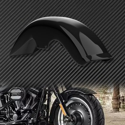 Para-lama dianteiro de plástico ABS preto brilhante para motocicleta Harley Softail 2006-2017 Fat Boy Special FLSTF 1450