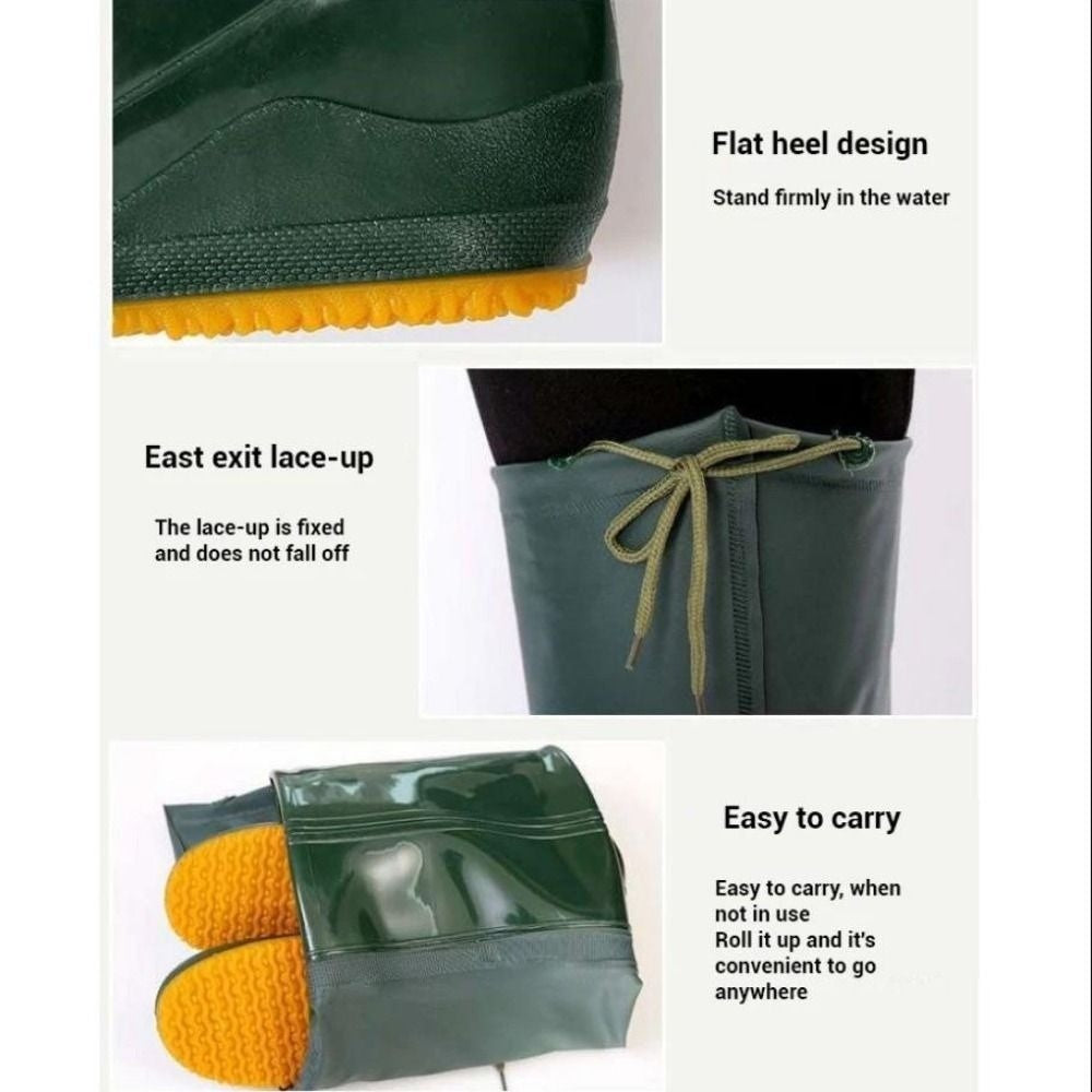 Calça Plástica de PVC para Transplante, Botas de Pesca Impermeáveis Antiderrapantes com Cano Alto, 10 Tamanhos