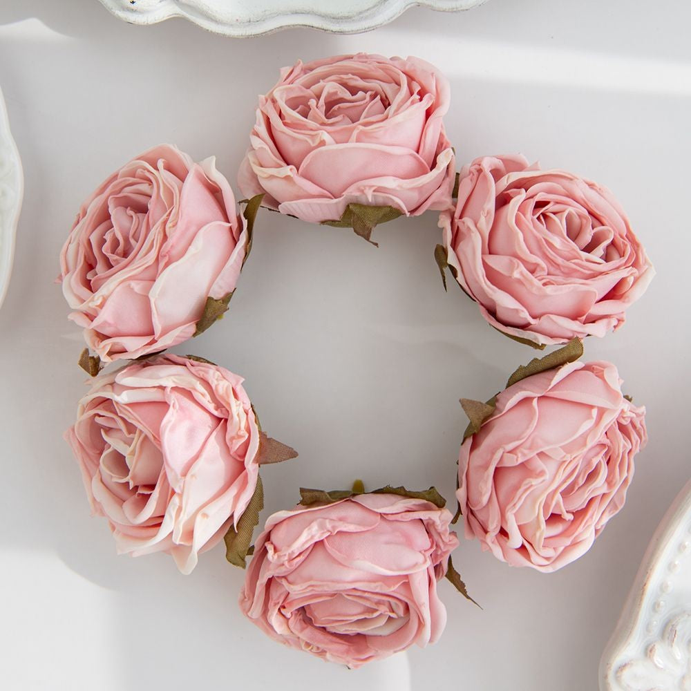 Artificial Flower Burned Edge Rose Wedding Bridal Bouquet Decor Home Outdoor Garden Festival Party Wreath Diy Ins Gift Scrapbook