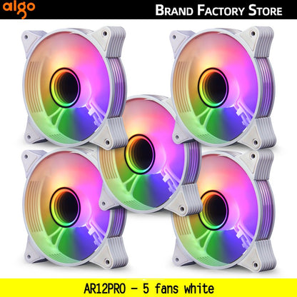 Aigo AR12PRO Computer Case Fan Ventoinha PC 120mm RGB Fan 4pin PWM CPU Cooling Fan 3pin5v Unlimited Space Argb 12cm Ventilador