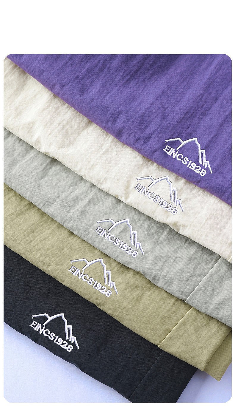 Men's Summer Embroidery Shorts Fashion Shorts Jogging Breathable Short Pants Male Shorts Casual Pants Simple Baggy Sports Shorts