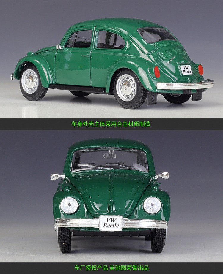Maisto Diecast 1:24 Scale Volkswagen Beetle Alloy Retro Vintage Car Model Ornaments Collection Souvenir Ornaments Display