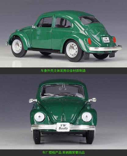 Maisto Diecast 1:24 Scale Volkswagen Beetle Alloy Retro Vintage Car Model Ornaments Collection Souvenir Ornaments Display