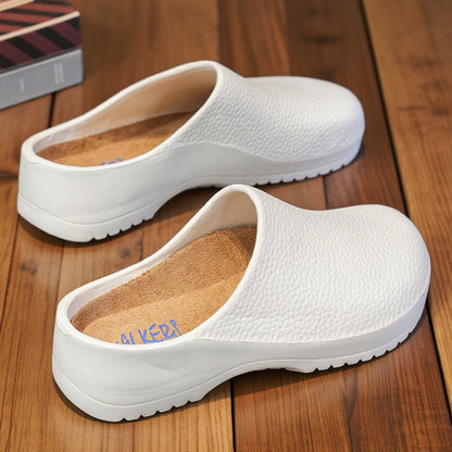 Kitchen Non-slip Oil-resistant Chef‘s Shoes Men's Waterproof Casual Flat Shoes Women's Slippers Couple Plus Size EVA Shoes