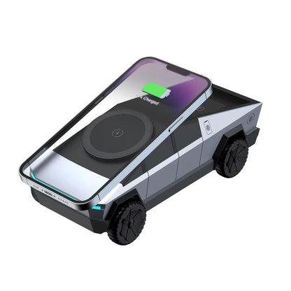 Suporte de Mesa Cybertruck Qi2 3 em 1 Base de Carregamento Sem Fio CyberDock para iPhone 16 15 14 Pro Max, AirPods, IWatch