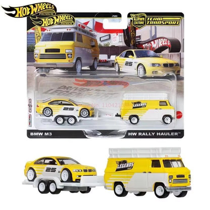 Em Estoque Genuíno Hot Wheels Legends Tour Team Transport 2025 Bmw M3 Hw Rally Hauler 1:64 Premium Diecast Carro Modelo Presente Legal Para Meninos