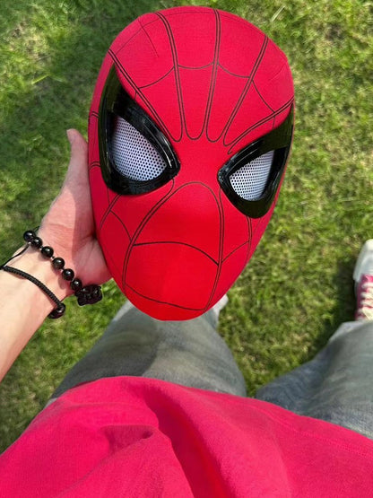 Promoção Máscara Capacete Homem-Aranha Espetacular da Marvel Colecionável Cosplay com Olhos Luminosos e Controle de Anel Elétrico