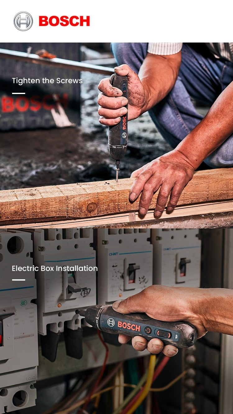 Bosch Parafusadeira Elétrica GO2 GO3 USB Recarregável Multifuncional Furadeira Manual Sem Fio Ferramentas Elétricas Manutenção Doméstica Reparo