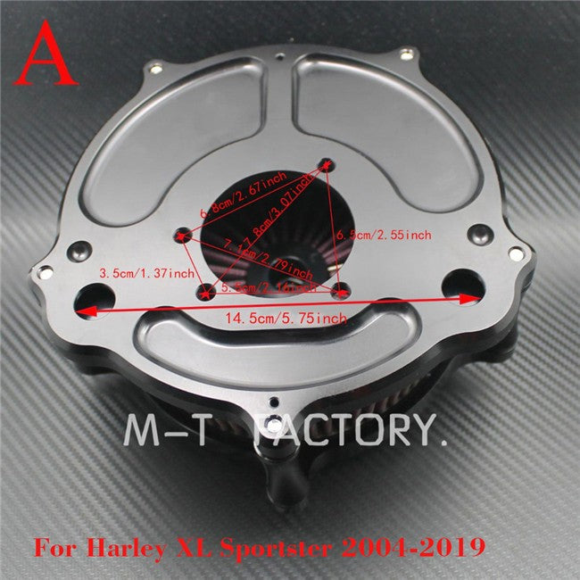 Black Spike Air Cleaner Intake Filter For Harley Sportster XL 883 Dyna V-Rod Softail Fat Boy Touring Ultra FLHR FLHX FLSTNSE