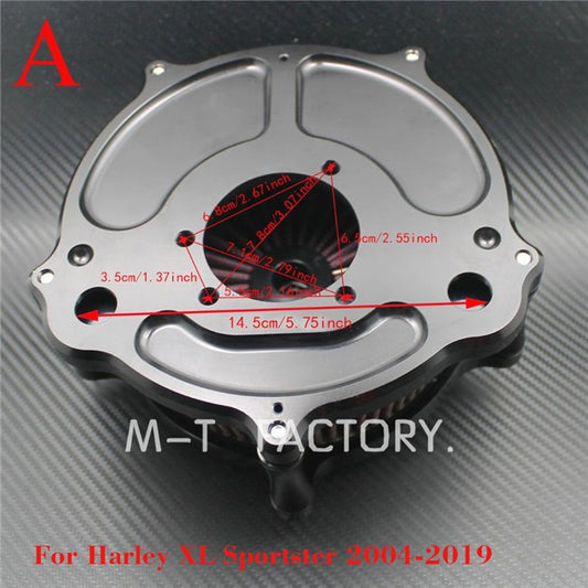 Black Spike Air Cleaner Intake Filter For Harley Sportster XL 883 Dyna V-Rod Softail Fat Boy Touring Ultra FLHR FLHX FLSTNSE