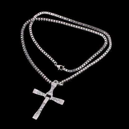 Dominic Toretto Velozes e Furiosos Celebridade Vin Diesel Item Cristal Jesus Homens Cruz Pingente Colar Presente Joias