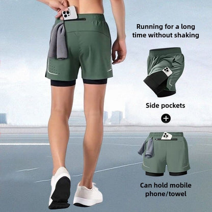 Men's Running-Specific Shorts with Phone Pocket: Quick-Dry Athletic Shorts for Short & Long Distance Running, Track&Field