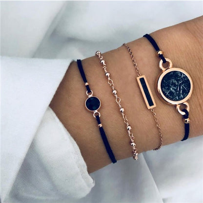Conjunto de Pulseiras Femininas Corrente Cubana, Cor Dourada, Boho Retrô, Torção Grossa, Joias da Moda de Qualidade, 11 Peças, 2024