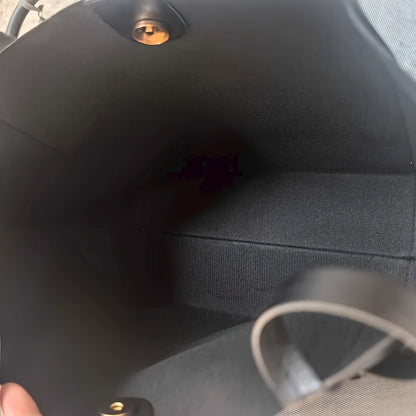 Women's Large Capacity Lightweight Tote Bag Elegant Black Synthetic Shoulder Bag, Spacious Work Travel Handbag for Everyday Use