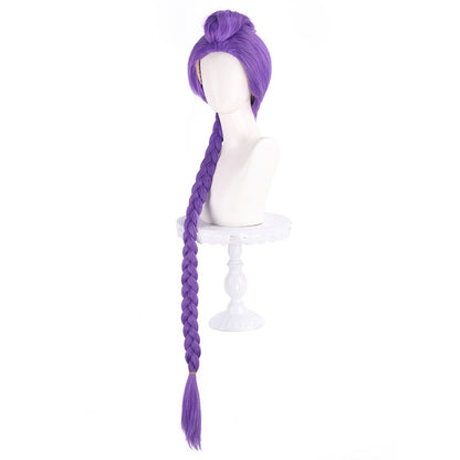 Peruca Cosplay Kpo-p Mir-a Rum-i Zo-e Demon Hunters Cabelo Longo Roxo Preto Vermelho Perucas Sintéticas Resistentes ao Calor Adereços de Carnaval