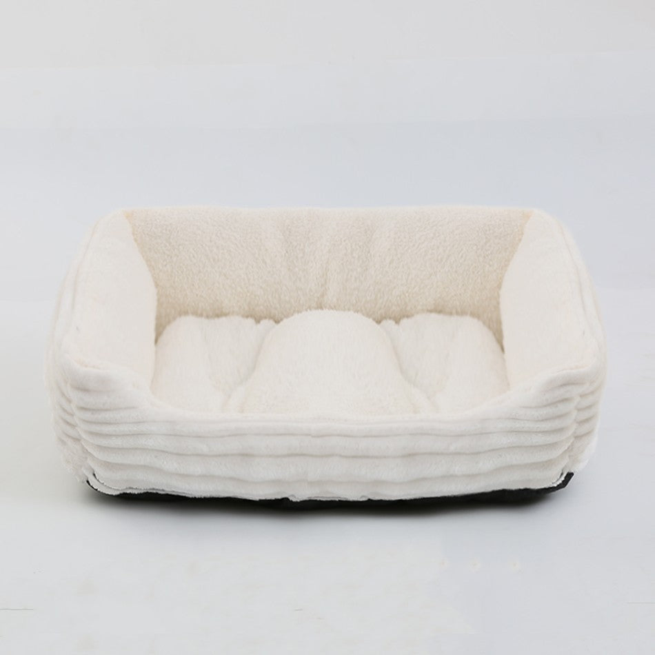 Cama para Cães e Gatos, Quadrada, Pelúcia, Canil, Sofá-Cama para Cães de Porte Médio e Pequeno, Almofada Calmante para Pets, Casa, Artigos para Animais de Estimação, Inverno