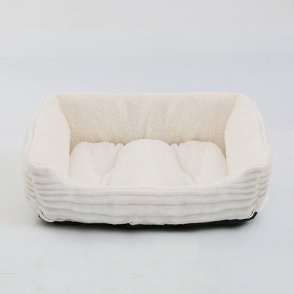 Cama para Cães e Gatos, Quadrada, Pelúcia, Canil, Sofá-Cama para Cães de Porte Médio e Pequeno, Almofada Calmante para Pets, Casa, Artigos para Animais de Estimação, Inverno