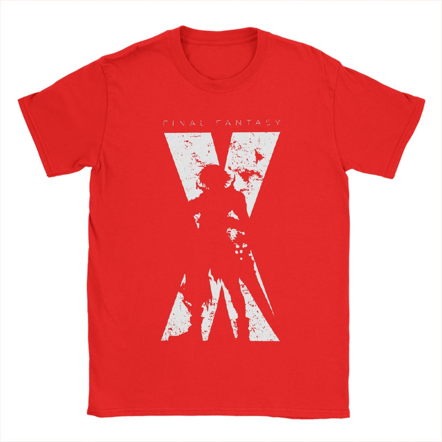 Men's Final Fantasy X Minimal T Shirts  Cotton Tops Novelty Short Sleeve Crewneck Tees Party T-Shirts