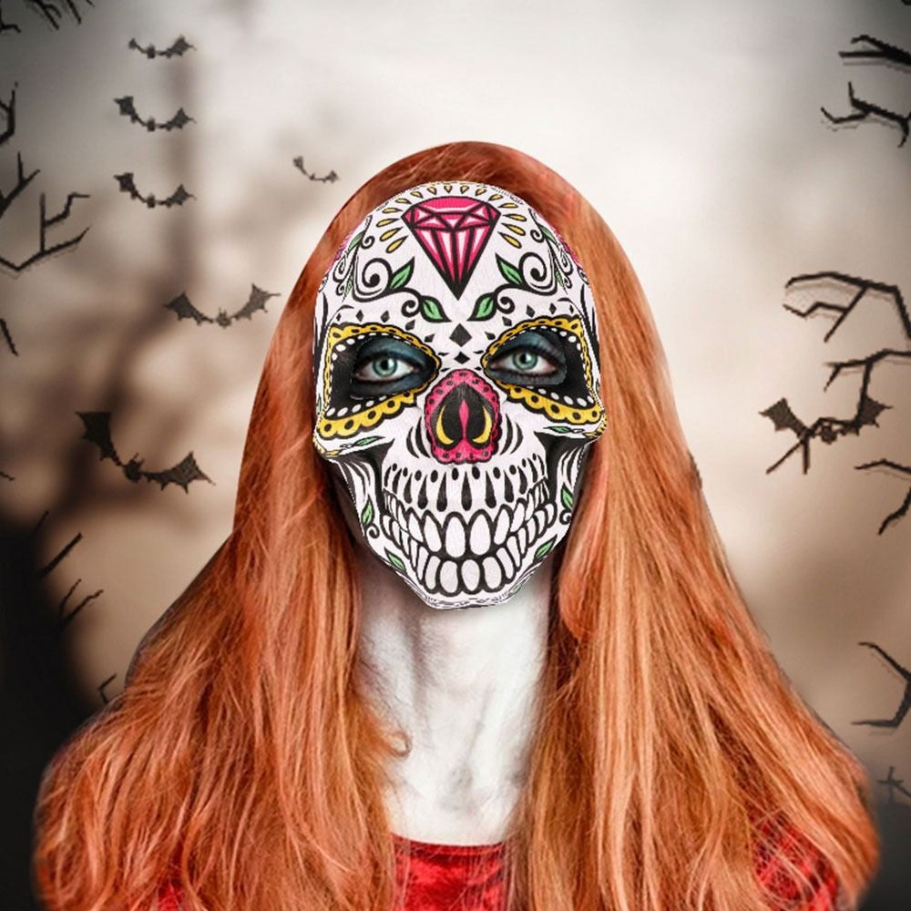 Adult Halloween Skull Mask Novelty DIY Cosplay Mask Full Face Day of The Dead Masks