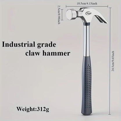 Martelo de Garra com Cabo Antiderrapante, Aço Cromo Vanádio, Ideal para Bricolagem, Decoração, Manutenção e Uso em Emergências
