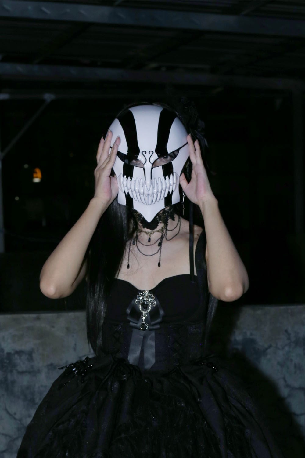 Mask Cosplay Prop, Hollow Mask, Halloween Party Costume, Thick Resin Material, H