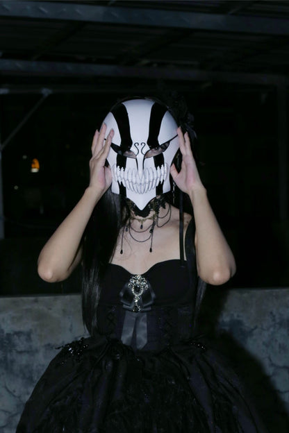 Mask Cosplay Prop, Hollow Mask, Halloween Party Costume, Thick Resin Material, H