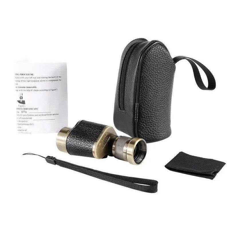 Monocular Potente Russo 8X24 Estrutura de Metal Telescópio Profissional Portátil Militar Telescópio Lente Totalmente Óptica Para Acampamento