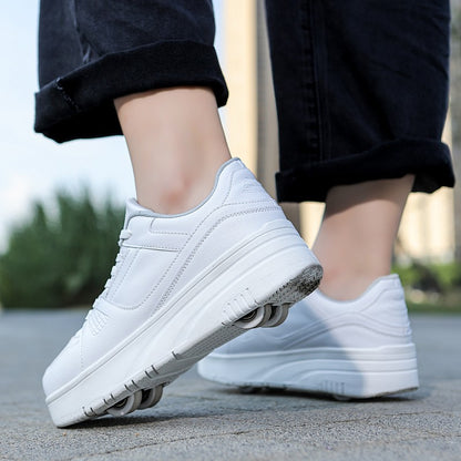 4 Wheel Skate Roller Shoes Foy Boys Casual Outdoor Sports Slide Shrink School Students Pulleys Sneakers Girls Walking Shoes