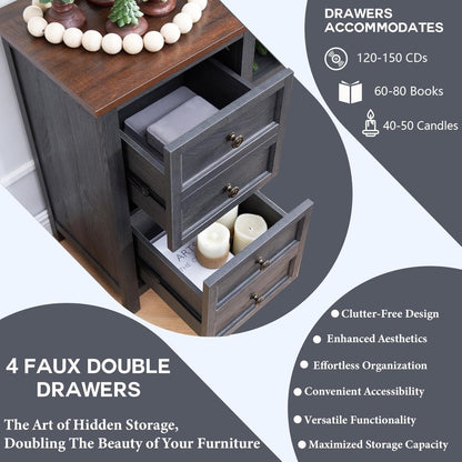 TV Stand for TVs up to 80 Inches with 36 Electric Fireplace, 31 Farmhouse Tall Entertainment Center w/Drawer & Adjusta